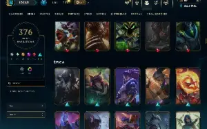 Conta Ferro 1 com TODOS os champs e 376 Skins +14 Prestigios