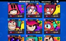 Conta Brawl Stars - 31K Troféus -  64/66 Brawlers - 30 Skins