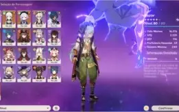 Conta genshin com Hutao + Ayaka +qiqi e 2 arma t5