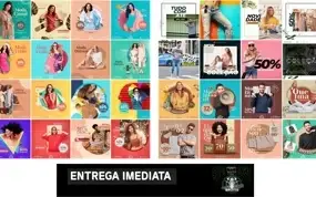 Pack Loja De Roupas Editável Canva - 80 Artes