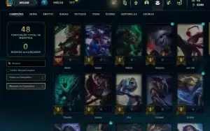 Platina 4 com 36 Champs e 17 Skins
