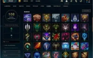 Conta prata 1 com 46 skins e 89 champs
