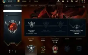 Conta prata 1 com 46 skins e 89 champs