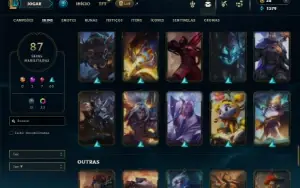 Prata 4 com 85 Champs e 87 Skins ( SUP / JG / MID )