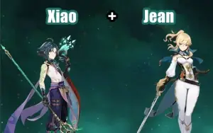 Contas Genshin Impact AR 7 com Xiao e Jean