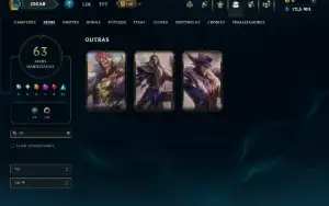 Esmeralda 2 com 120 Champs e 63 Skins ( ADC / SUP )