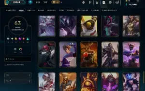 Esmeralda 2 com 120 Champs e 63 Skins ( ADC / SUP )