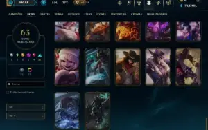 Esmeralda 2 com 120 Champs e 63 Skins ( ADC / SUP )