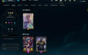 Conta diamante 4 75% WR  nivel 641 com 189 skins, 311 icones