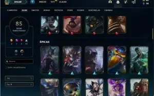 Conta Diamante 1 com 83 Champs e 85 Skins ( EX MESTRE )