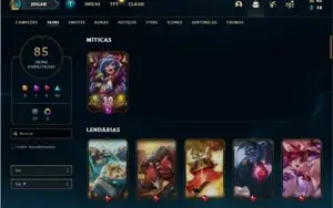 Conta Diamante 1 com 83 Champs e 85 Skins ( EX MESTRE )