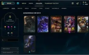 CONTA LEVEL 37 (9 SKINS/36 CAMPEÕES)