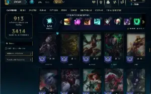 Bronze 1 com TODOS os Champs e 222 Skins +2 Prestigios