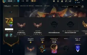 Bronze 1 com TODOS os Champs e 222 Skins +2 Prestigios