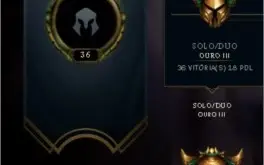 Conta lol Ouro 3 3 skins