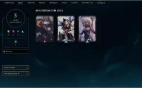 Conta lol Ouro 3 3 skins