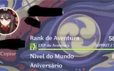 Conta Genshin 6 armas lendarias,40 personagens(17T5), rank58