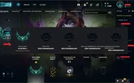 Conta lol Plat 1 75 pdl bom mmr