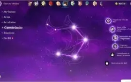 Conta Genshin Impact AR52 4 Personagens 5 Estrelas