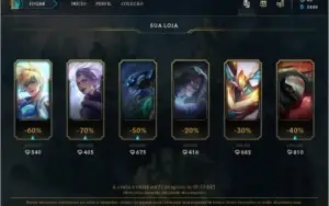CONTA LOL GOLD 2 - 56 skins - LOJA BOA ATÉ DIA 31!!