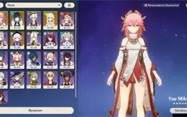 Genshin Impact AR45 - Yae miko + Prova de Kagura + Yelan ETC