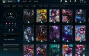 Conta ouro 4 com 130 Champs e 161 Skins + 5 Ultimates