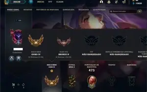 Conta ouro 4 com 130 Champs e 161 Skins + 5 Ultimates