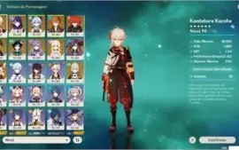 CONTA GENSHIN IMPACT ENDGAME AR56 12 PERSONAGENS 5*