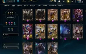 Conta prata 4 com TODOS os champ e 453 Skins (10 Prestigios)