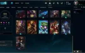 conta lol lvl 242, 123 champs, 22 skins