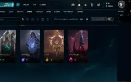 conta lol lvl 242, 123 champs, 22 skins