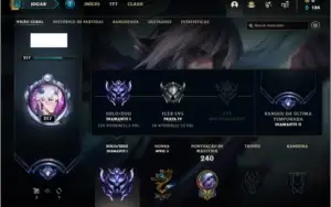 Conta diamante 1 com 48 skins, 76 champs e 1000 RP