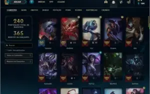 Conta diamante 1 com 48 skins, 76 champs e 1000 RP