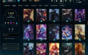 Unranked com 150 Champs e 140 Skins ( MID / JG / ADC )