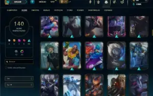 Unranked com 150 Champs e 140 Skins ( MID / JG / ADC )