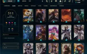 Esmeralda 4 com TODOS os champs e 311 Skins + 5000 RP