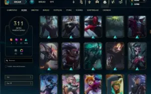 Esmeralda 4 com TODOS os champs e 311 Skins + 5000 RP
