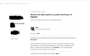 Conta de LoL