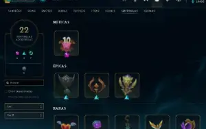 Conta Valorant e LoL, Skins Raras e Eventos.
