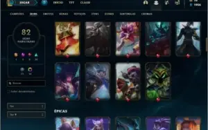 Conta ouro 4 com 116 champs e 82 skins + 1 Prestigio