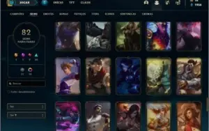 Conta ouro 4 com 116 champs e 82 skins + 1 Prestigio