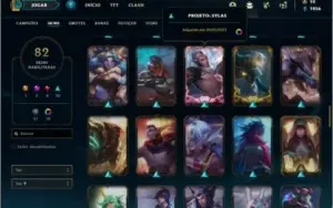 Conta ouro 4 com 116 champs e 82 skins + 1 Prestigio