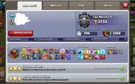 Conta Clash of Clans Cv 10 quase full Tem como Mudar o nome