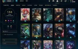 Conta ouro 3 com TODOS os champs e 184 Skins + 89 Cromas