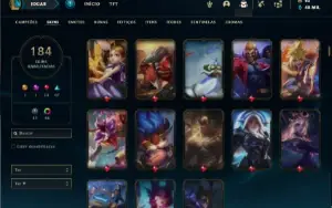 Conta ouro 3 com TODOS os champs e 184 Skins + 89 Cromas