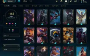 Conta ouro 3 com TODOS os champs e 184 Skins + 89 Cromas