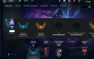 Conta ouro 3 com TODOS os champs e 184 Skins + 89 Cromas