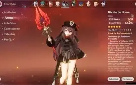 AR 55 Hutao C1 + Báculo de Homa, Ayaka, Venti, Kazuha
