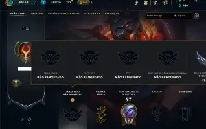 Unranked com 45 Champs e 8 Skins