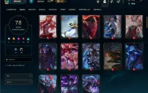 Diamante 2 com 105 Champs e 78 Skins ( Ex Mestre )